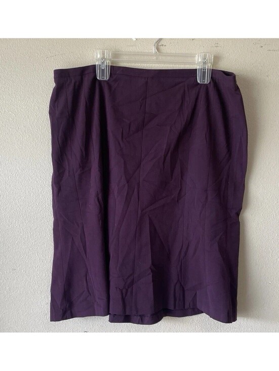 Lane Bryant Dresses & Skirts - Plus Size Skirt Lane Bryant Solid Purple Knee Length Pencil 18